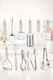 SteweHome Set of 11 Pieces White Stainless Steel Serving Utensils