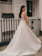 Maxi Wedding Dress with Lace White