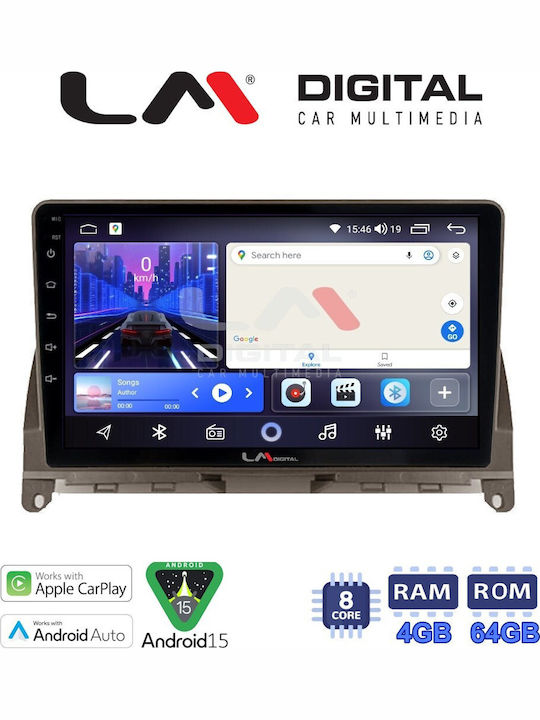 LM Digital Ηχοσύστημα Αυτοκινήτου για Mercedes-Benz C Class 2007 > 2011 (Bluetooth/USB/WiFi/GPS/Apple-Carplay/Android-Auto)