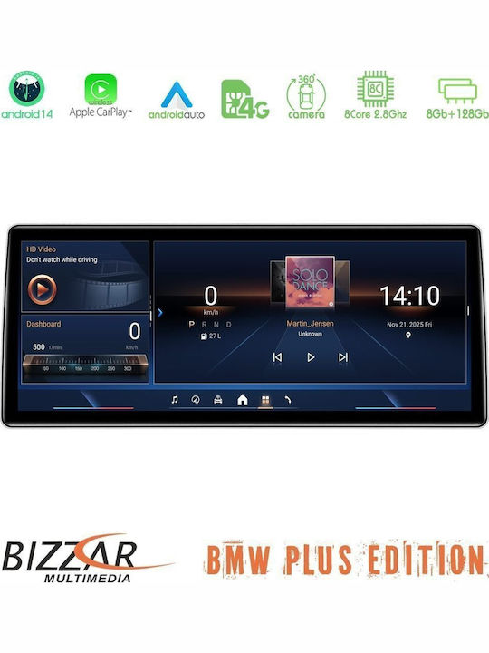 Bizzar Car Audio System for BMW X3 (F25) / X4 (F26) 2013-2017 Bluetooth USB AUX Wi-Fi GPS Apple CarPlay Android Auto with 12.3 Inch Touch Screen