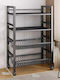Kitchen Trolley Metallic Black 98x50x32cm