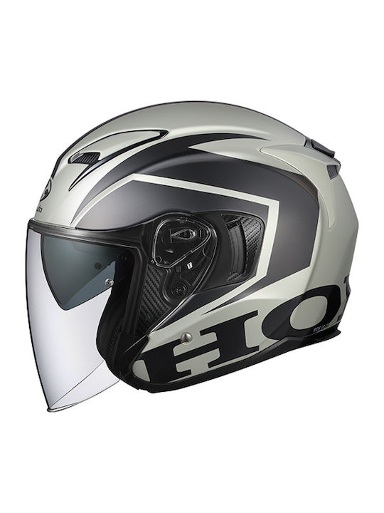 Kabuto Exceed Jet with Sun Visor ECE 22.06 Honda Flat Black Gray