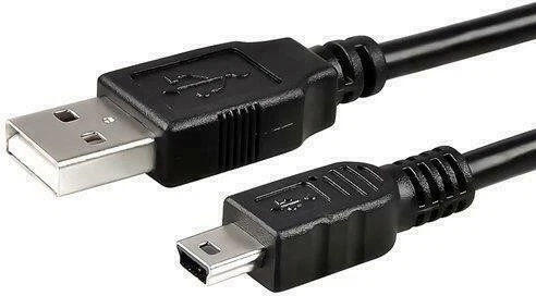 USB 2.0 Кабел USB-A Мъжки - Мини USB-B Мъжки Черен 0.7м 171.130.017