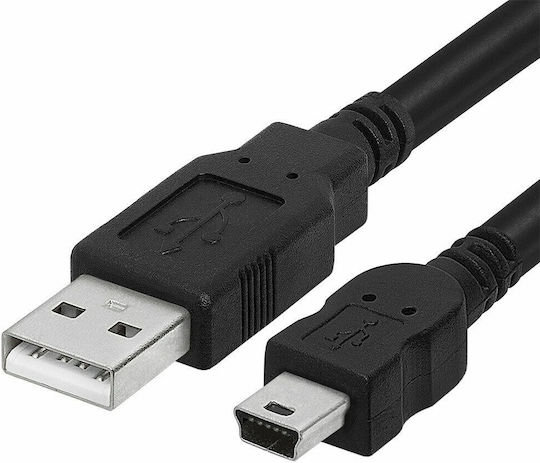 USB 2.0 Cable USB-A Male - Mini USB-B Male Black 0.8m 171.130.016