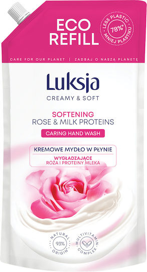 Luksja Refill Creamy Bubble Bath with AHA & Rose Scent 900ml