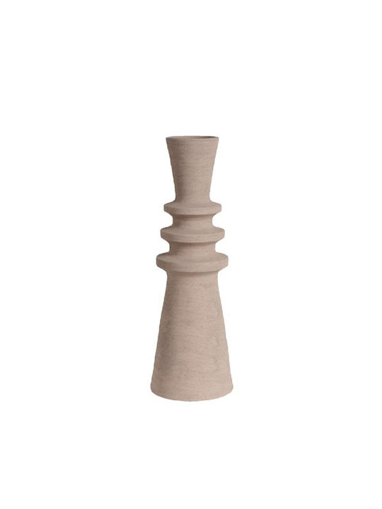 Espiel Decorative Ceramic Beige Vase 11.5x11.5xH28.5cm