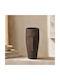 Dekorative Aluminiumvase Braun 9x9xH15cm