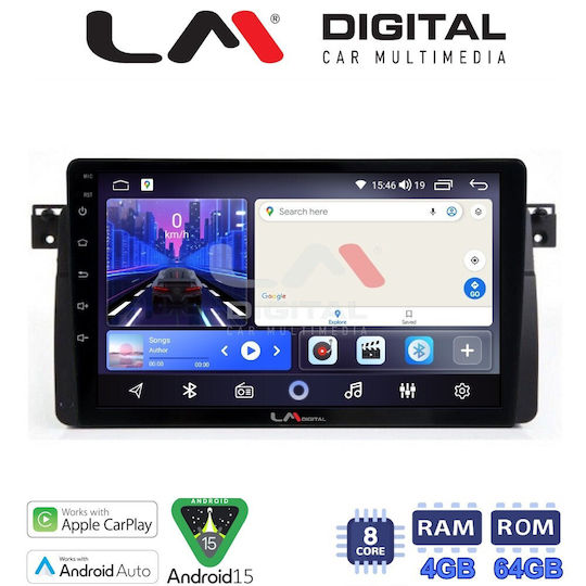LM Digital Car Audio System for BMW Series 3 (E46) 1998>2005 Bluetooth USB Wi-Fi GPS Apple CarPlay Android Auto