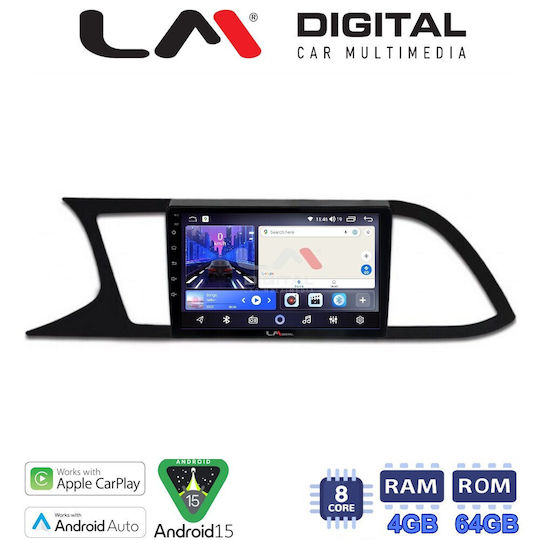 LM Digital Ηχοσύστημα Αυτοκινήτου για Seat Leon 2012 (Bluetooth/USB/WiFi/GPS/Apple-Carplay/Android-Auto)