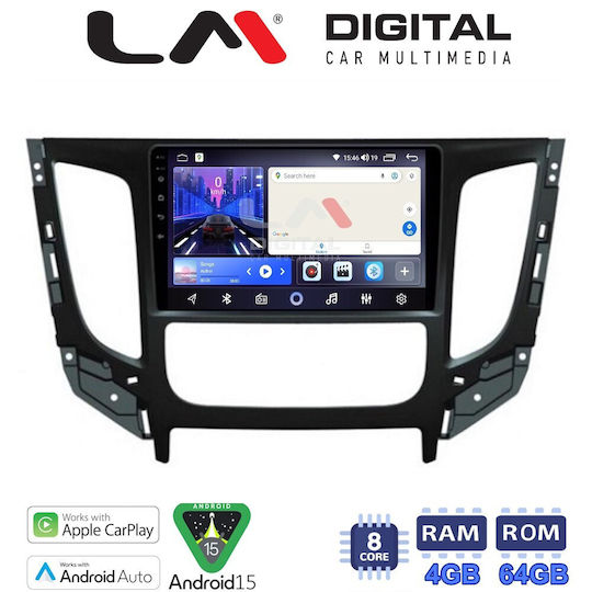 LM Digital Ηχοσύστημα Αυτοκινήτου για Mitsubishi L200 2014 (Bluetooth/USB/WiFi/GPS/Apple-Carplay/Android-Auto)