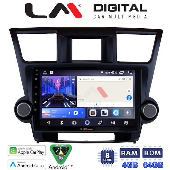 LM Digital Sistem Audio Auto Pentru Toyota Muntean 2008 2015 Bluetooth USB Wi-Fi GPS Apple CarPlay Android Auto