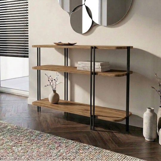 Notus Κονσόλα από Ξύλο & Μέταλλο Καρυδί Μ92xΠ34.5xΥ75εκ.