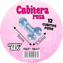 Diablo Picante 12 Penisse Harte Silikon Hängende Eiswürfelbehälter Pink
