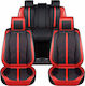 Set De Capace Din Piele 9 Piese Sport Roșu Negru