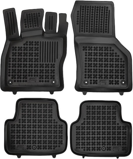 Skoda Octavia 2024+ Liftback Facelift Except Hybrid Black Rubber Car Mats Raised Sides Rezaw Plast 4 Pieces