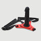 Strap On Harness Realistic Dildo & Screw-lock Red