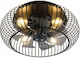 Trio Lighting Ventilator De Tavan 61cm Cu Lentile De Mărire Negru