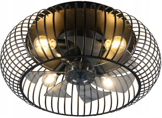 Trio Lighting Ventilator De Tavan 61cm Cu Lentile De Mărire Negru
