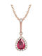 Trusky Silber Halskette mit Zirkon Rosa