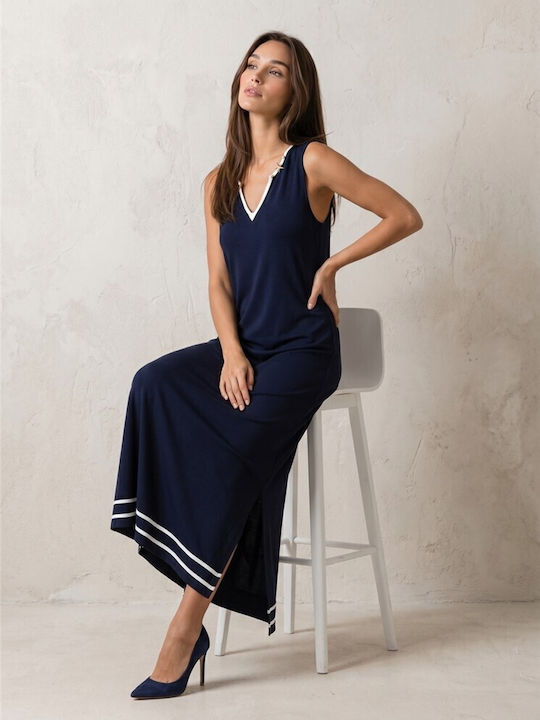 Rochie De Vară Pentru Femei Midi Albastră