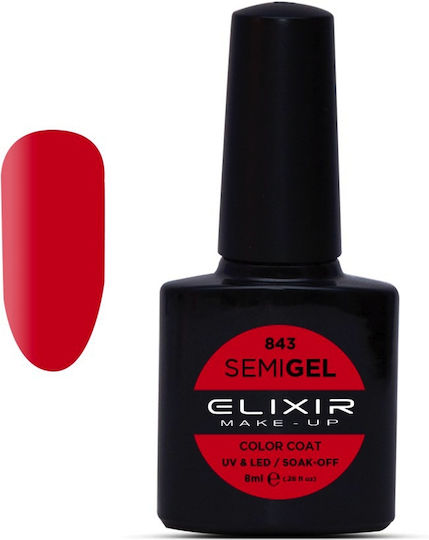 Elixir Ojă Pentru Unghii Cu Gel 843 Roșu Boston University 8ml