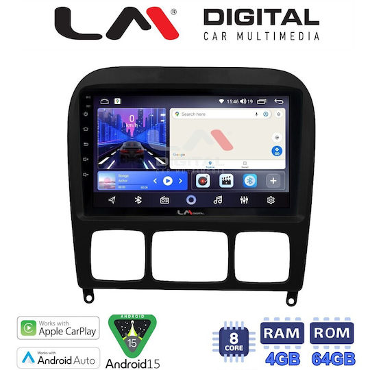 LM Digital Ηχοσύστημα Αυτοκινήτου για Mercedes-Benz S Class 1998>2005 (Bluetooth/USB/WiFi/GPS/Apple-Carplay/Android-Auto)