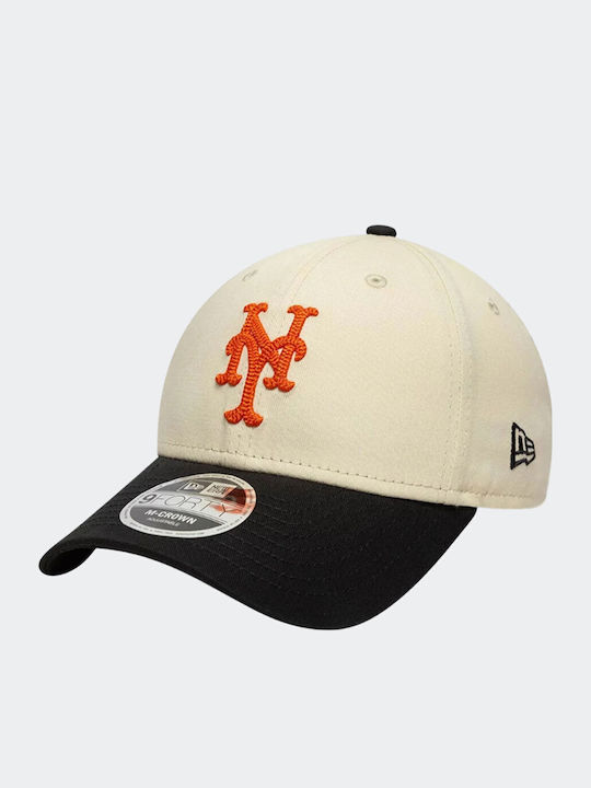 New Era New York Mets Mlb Side Script Кремава 9forty M-crown Регулираща Се Капачка Унисекс Многоцветна