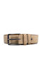 Men's Leather Belt Beige