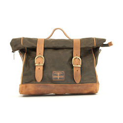 Longride ''old Chopper'' Waxed Cotton Saddlebag Khaki