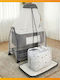 SteweHome Babywiege mit Matratze und Rädern