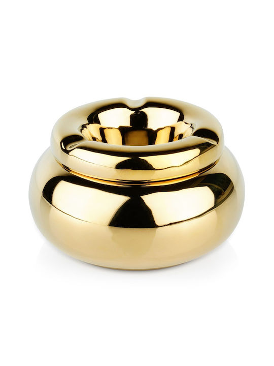 Golden Round Dolomite Ashtray 11 Cm