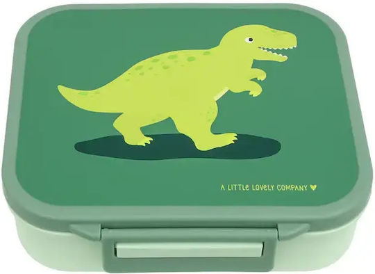 A Little Lovely Company Plastic Kids' Food Container Dinosaurs 0.9lt 18 x 17 x 5cm
