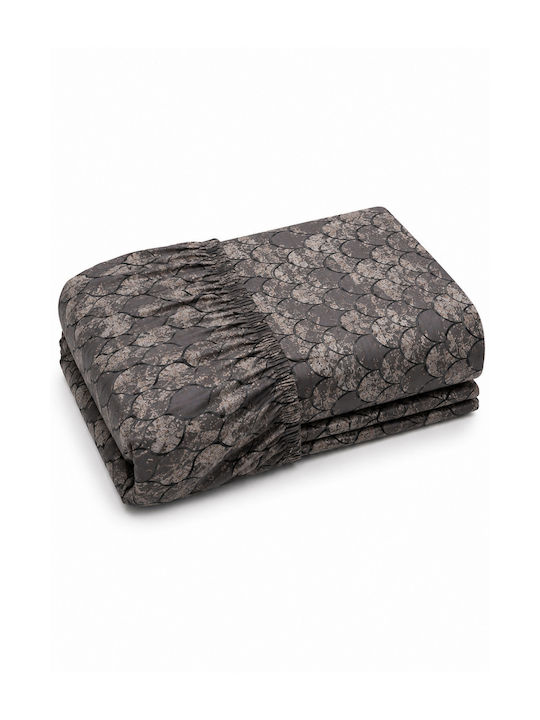 Comfort Bed Sheet Set with 1 Pillowcase King Size 270x220cm Grey (4 Pieces)