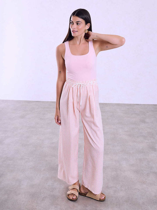 Celestino Women's Striped Pantaloons Loose Fit ...
