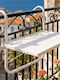 Plastic Table for Small Outdoor Spaces Foldable White 52x39.5x57cm