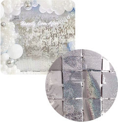 Silver Holographic Panel Curtain 2x1m Silver Holographic Panel Curtain 2x1m