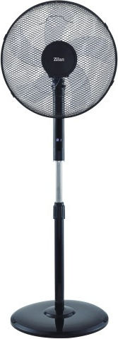 Zilan Pedestal Fan 48W 43cm Diameter With Remote Control Black