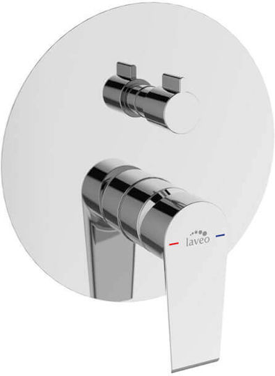 Laveo Built-In Mixer & Shower Head Set for Grey Shower