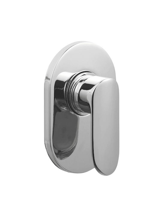 Laveo Deante Eingebaute Wasserhähne Set Mixer & Mundstück für Dusche Silber