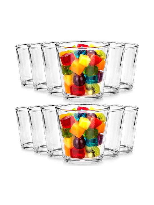 Vilde Servierschalen Rund Glas Transparent 12 Stück