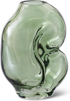 HK Living Vază Din Sticlă Verde 13x11xÎnălțime 18cm