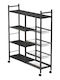 Metallic Black Kitchen Trolley 135cm