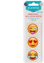 Indexing Tab 40mm/20k Round 3 Pcs Emoticon Plus Ruler