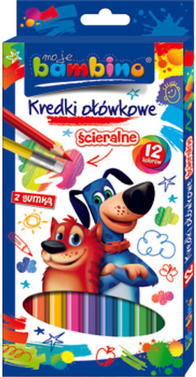 Radierbare Schulkreiden 12 Farben Moje Bambino 4
