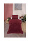 SteweHome Set Kids Double Sided Single Duvet with Pillowcase Bordeaux 100x200cm