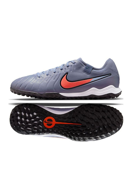 Nike Tiempo Legend 10 Pro TF Ποδοσφαιρικά Παπούτσια με Σχάρα Γκρι