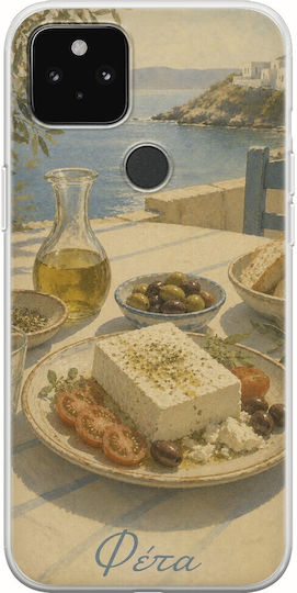 Kalokairi Collection Case Feta Google Pixel 5a 5G Flexible TPU Transparent Silicone