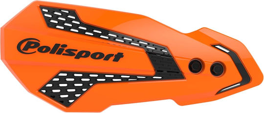Polisport Mx Flow Apărători De Mâini Pentru Motocicletă Universal Leaf Portocalii Negri