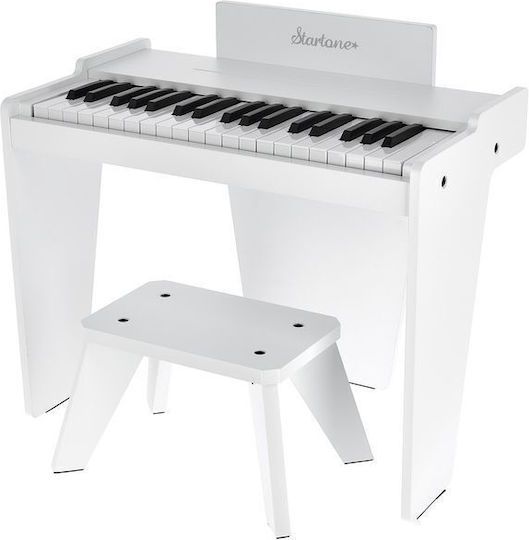 Startone Electric Upright Piano Kids Grand Piano with 37 Weighted Keys White