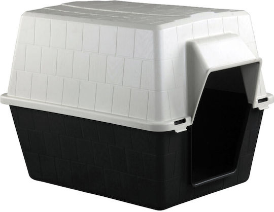 Resty Căsuță Pentru Câini Plastic Pentru Exterior Neagră 67x46x42cm